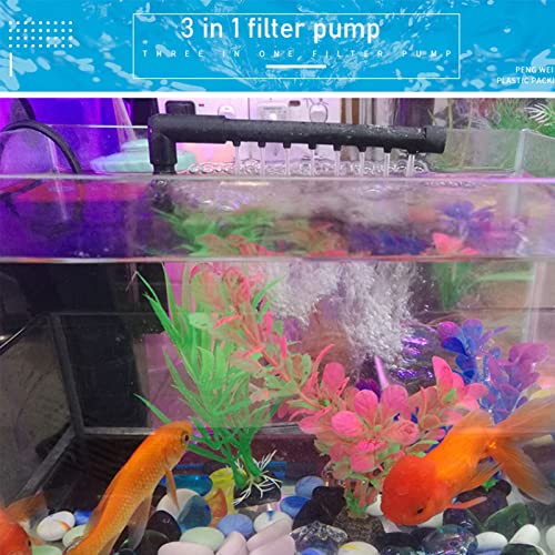 SOUSLOW Pompa sommergibile con Filtro per Acquario 3 in 1 con Asta di spruzzatura, Pompa con Filtro Integrata, Adatta per Piccoli acquari/acquari per Tartarughe/acquari, 5W - Image 3