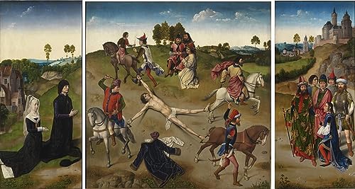 Lienzo decorativo para pared Martirio de San Hipólito, pintura vintage de 60x90cm