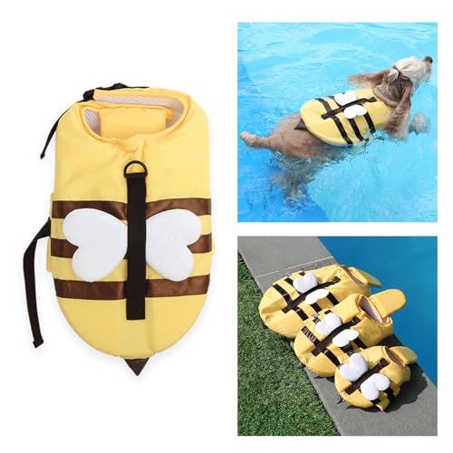 GRABAGECAN Pets Life Vest Swimsuit Life Vest Adjustable Belt Flotation Device Swimsuit for Swimming