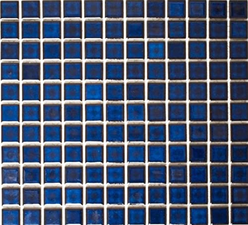 Carrelage mosaïque en céramique bleu cobalt brillant pour mur, salle de bain, WC, douche, cuisine, miroir de comptoir, revêtement de baignoire