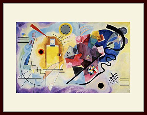 カンディンスキー・「黄-赤-青」 プリキャンバス複製画・ 額付き（デッサン額/大衣サイズ）