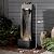 Sunlinua Water Fountain Outdoor Freestanding Fountains Indoor Waterfall Floor Standing Water Fountains for Garden, Patio, 49.2 Inches Tall with LED Lights, Pump, Natural Stones