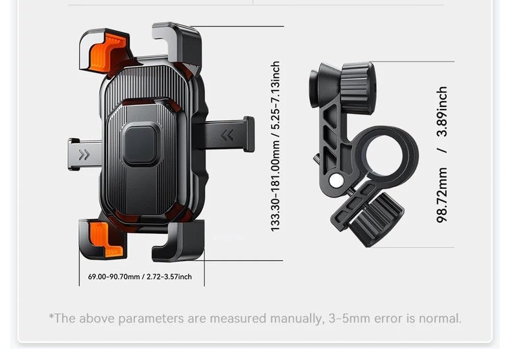 Supporto Telefono Bici Moto Manubrio Presa Cellulare Per Smartphone 4,7-6,7 Pollici
