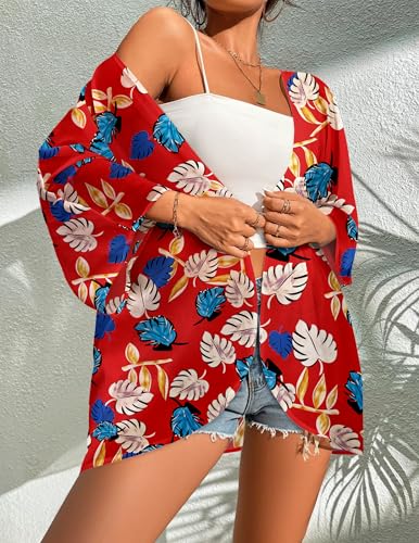 Image of BB&KK Women's Floral Kimono Summer Short Cover Ups Tops