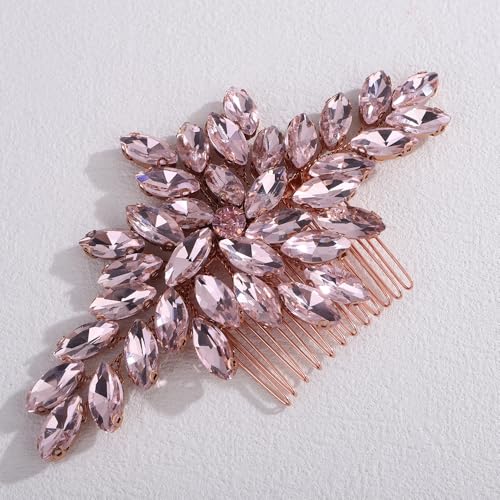Peine para cabello con aplicaciones de cristal y diseño delicado miniatura 2