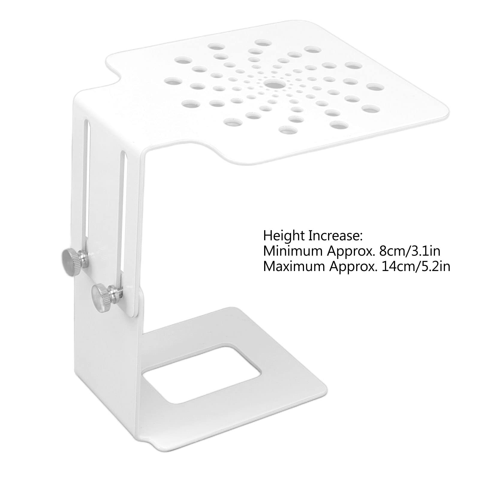 Kaffeemaschinenwaage, Edelstahl höhenverstellbare elektronische Kaffee-Waage mit Auffangdesign für zu Hause, Bar und Café, Höhe einstellbar von 8–14 cm (Weiß)