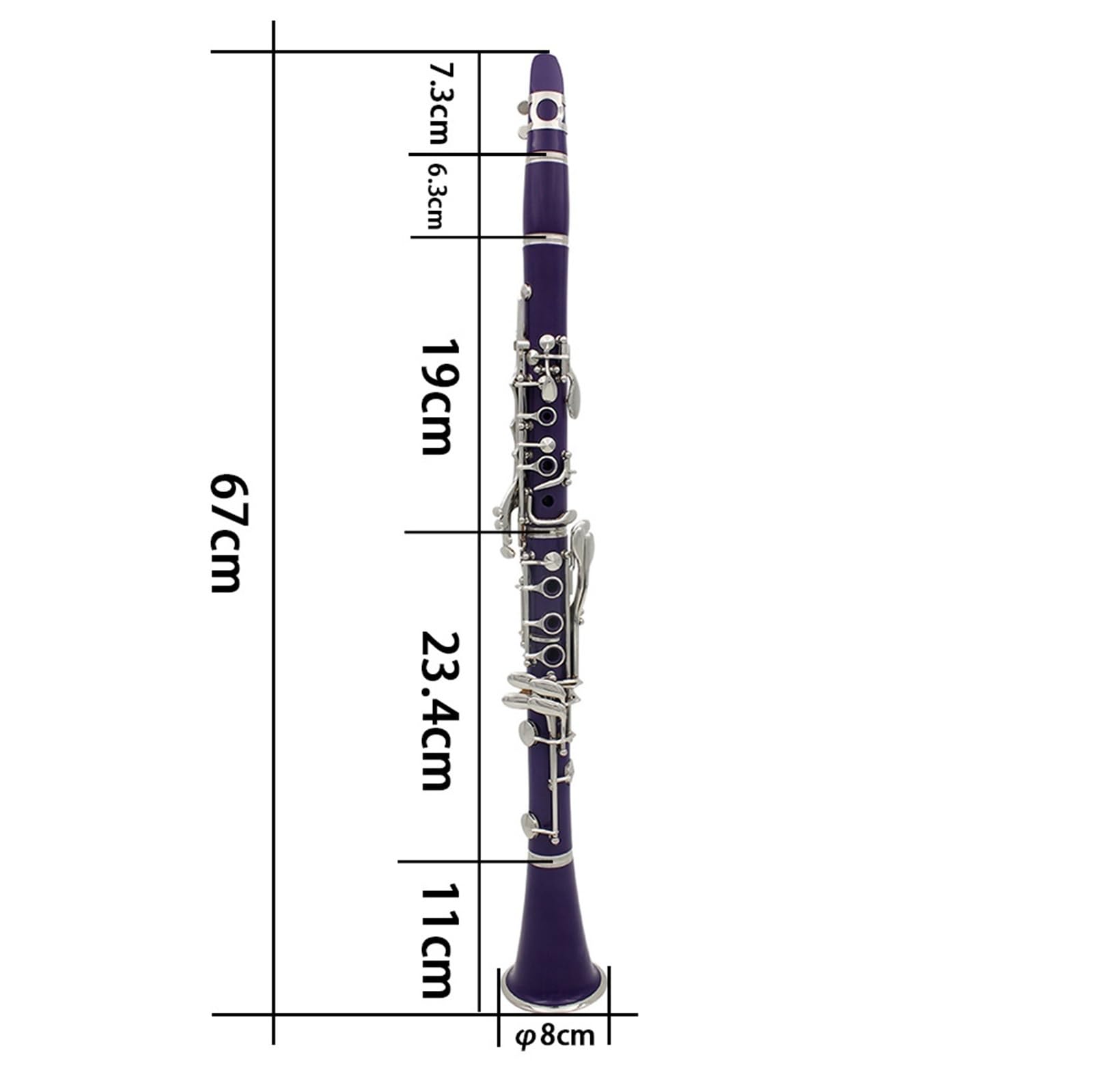Büfett Klarinette B Flat 17-Tasten ABS-Harzrohrkörper Anfänger- Und Erwachsenen-Testinstrumentenset(D)
