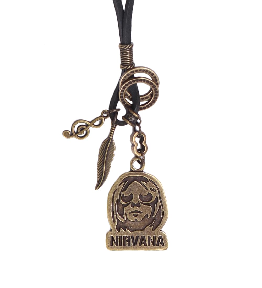 Music Legends necklace, genuine leather cord Surfer jewelry for Men & Women