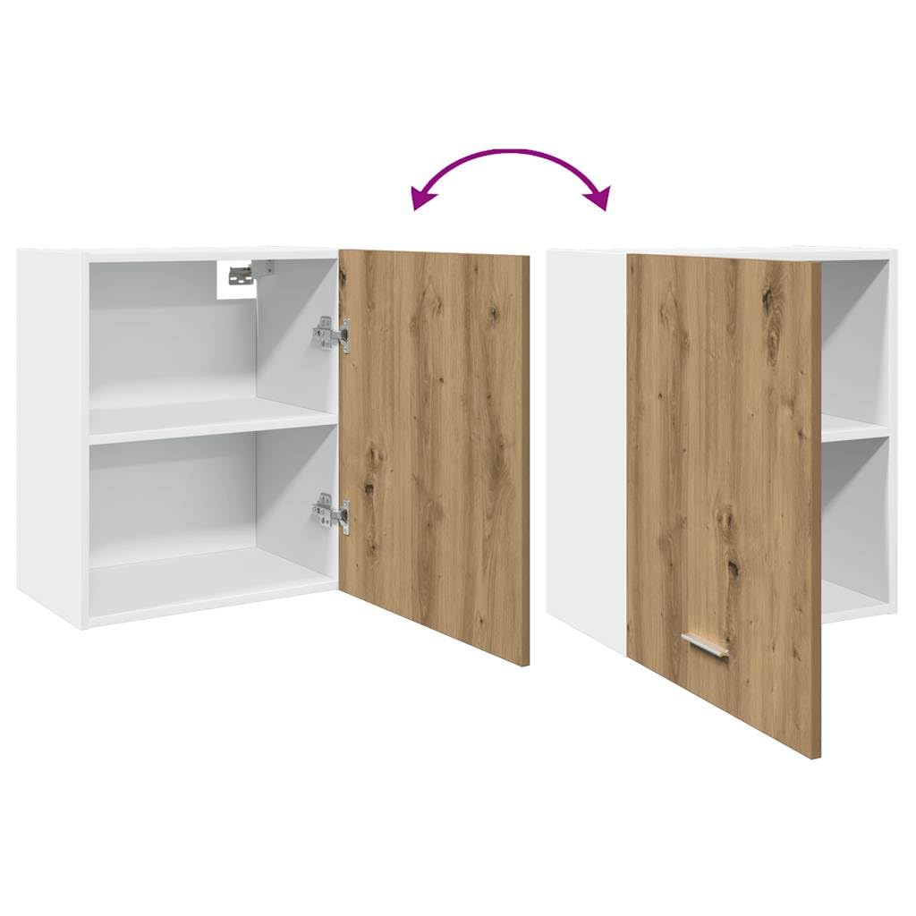 vidaXL Hängeschrank Lyon Artisan-Eiche 50x31x60 cm Holzwerkstoff, Küche Schrank, Einbauküche, Küchenzeile, Küchenmöbel, Oberschrank, Küchenschrank