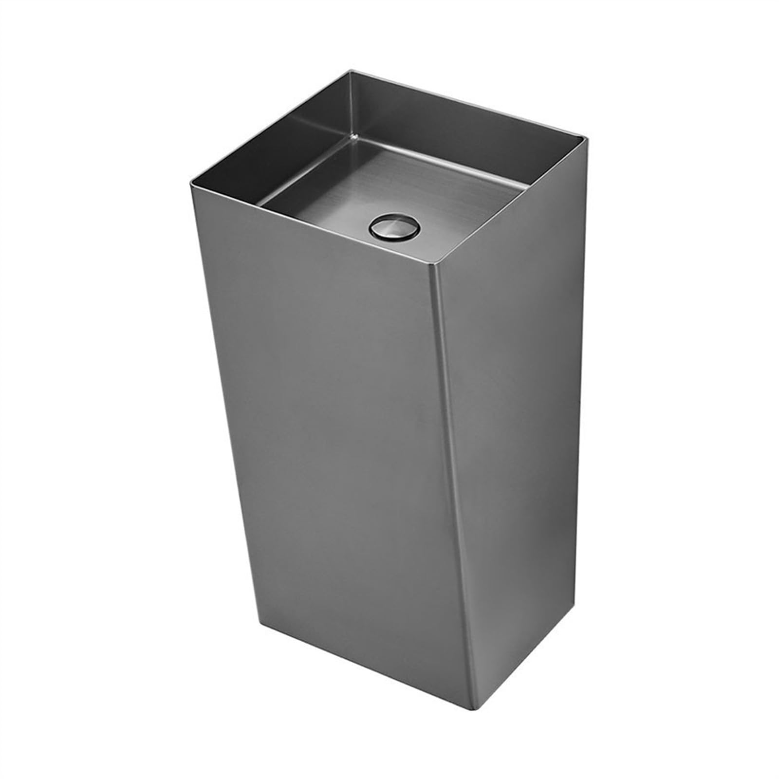 洗面台コラム洗面台 ステンレス製コラム洗面台、一体型台座シンク  