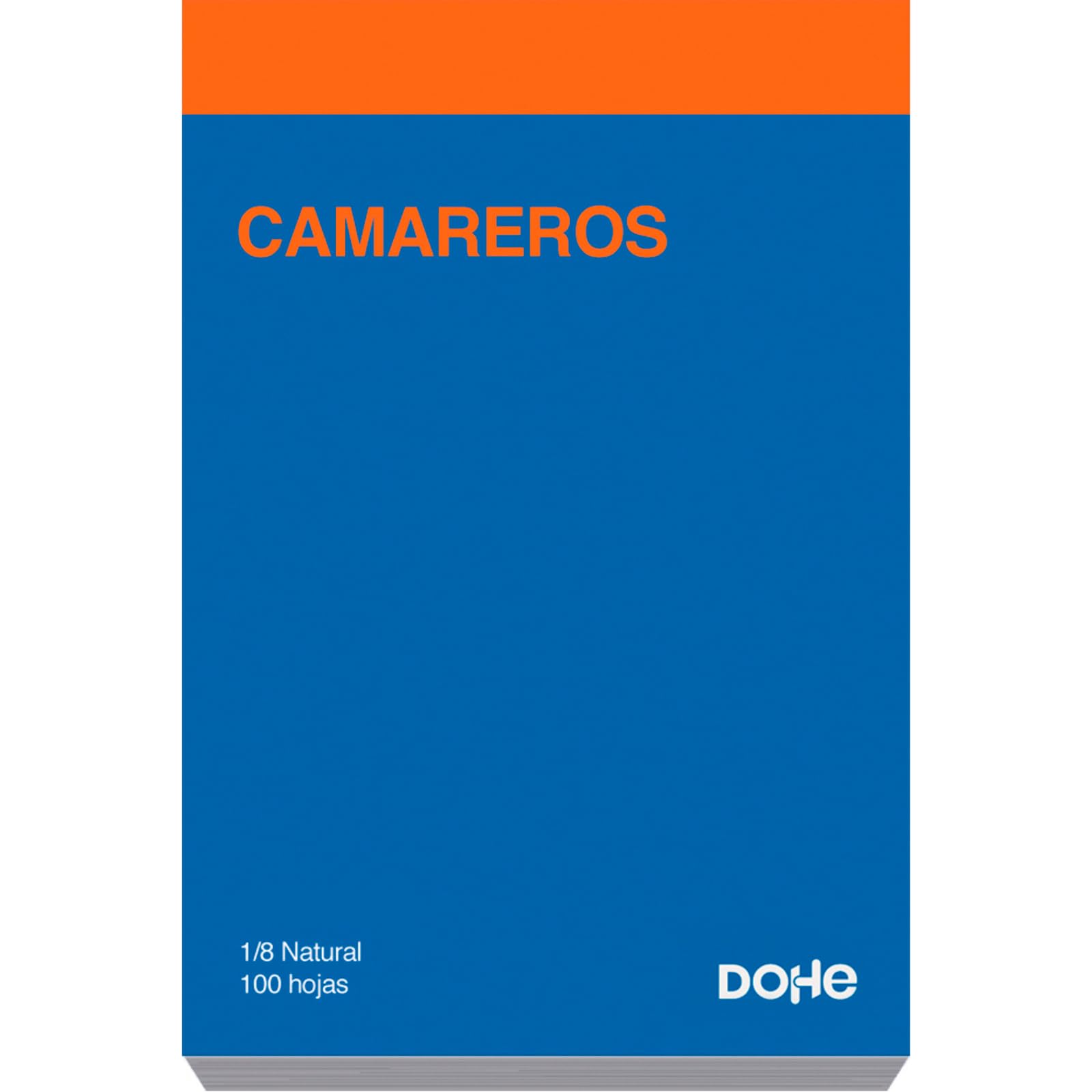 Dohe - Talonaires Serveurs (10 pcs) - Bloc de Commandes, 100 Feuilles Simples Sans Copies, Taille A6 11x15 cm, Blocs de Commandes Hôtellerie, Langue Espagnole, Matériel de Bureau