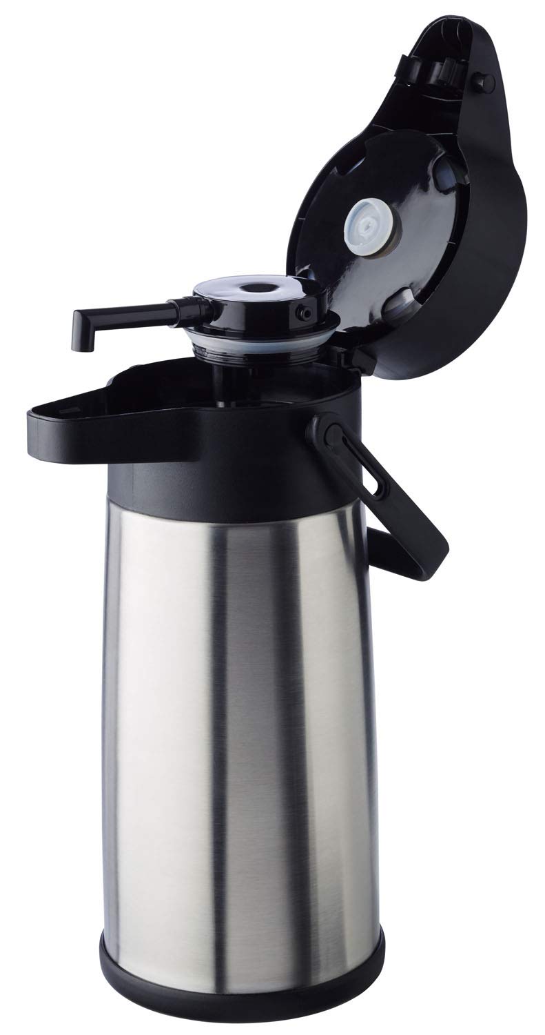 Jarra térmica de APS Pump – presupuesto de acero inoxidable y polipropileno, 13,5 cm de diámetro, altura: 32,5 cm
