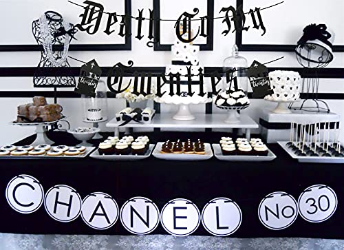 Black Glittery Death To My Twenties Banner, 30th Birthday Banner, Death to My 20s, Funeral for My Youth 30th Birthday for Women Lady 30th Birthday Party Decorations (Pre-Assembled) 2 Black Glittery Death To My Twenties Banner, 30th Birthday Banner, Death to My 20s, Funeral for My Youth 30th Birthday for Women Lady 30th Birthday Party Decorations (Pre-Assembled) - Image 3