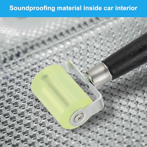 PATIKIL 2 Schall Dämpfungs Rolle 2Stk Lärm Isolier Werkzeug Naht Rolle PU Rad Rolle für Tapete Heiz Matte Auto Schwarz
