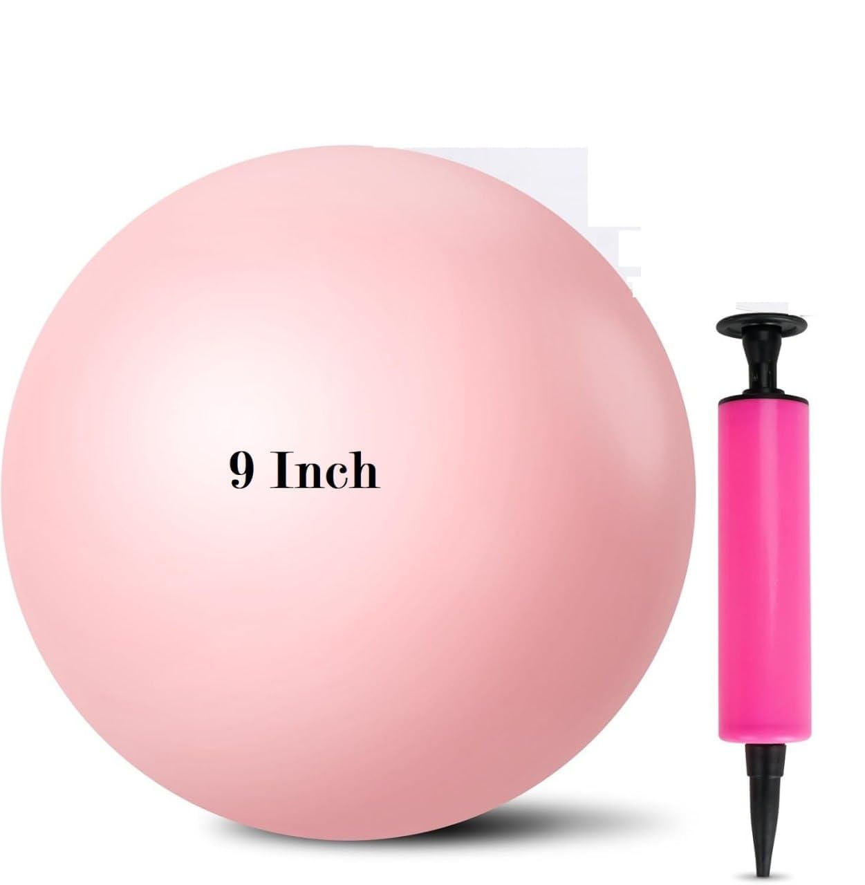 Mini Yoga Comkit Pilates Ball 9-10 Inch for Stability Exercise Training Gym Anti Burst and Slip Resistant Balls with Inflatable Straw (Pink)-picture-26