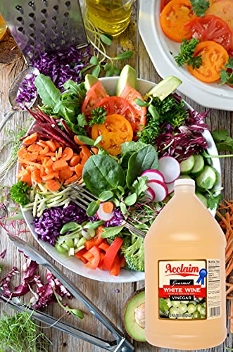 Acclaim Gourmet White Wine Vinegar, 128 Ounces (1 Gallon) - 5% Acidity