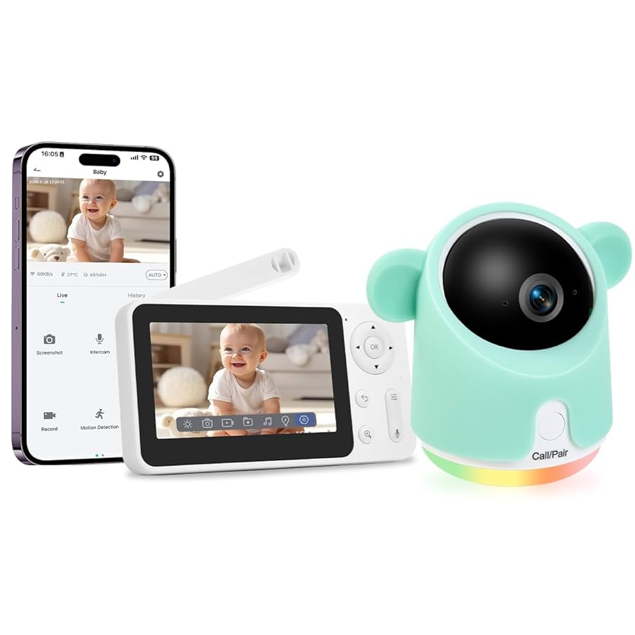 Amazon.com: Baby Monitor with Camera and Audio, 1080P Baby