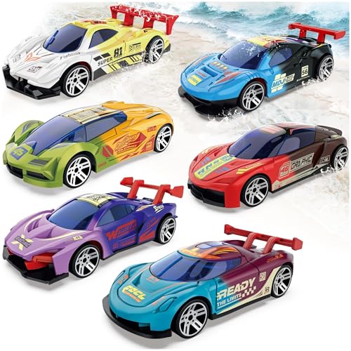 Color Changing Cars Toys Bath Toys for Kids Ages 1-3 4-8 Goodie Bags Fillers for Kids Grandkids Pool Water Toys Boys Birthday Car Gifts Sensory Die-Cast Toys Mini Sensory Toys Theme Party Giveaways