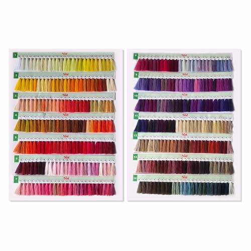 Image of Royal Embroidery Threads | Spun Polyester Sewing Thread Shade Card /Catalog (Pack of 1) - 1000 Shades