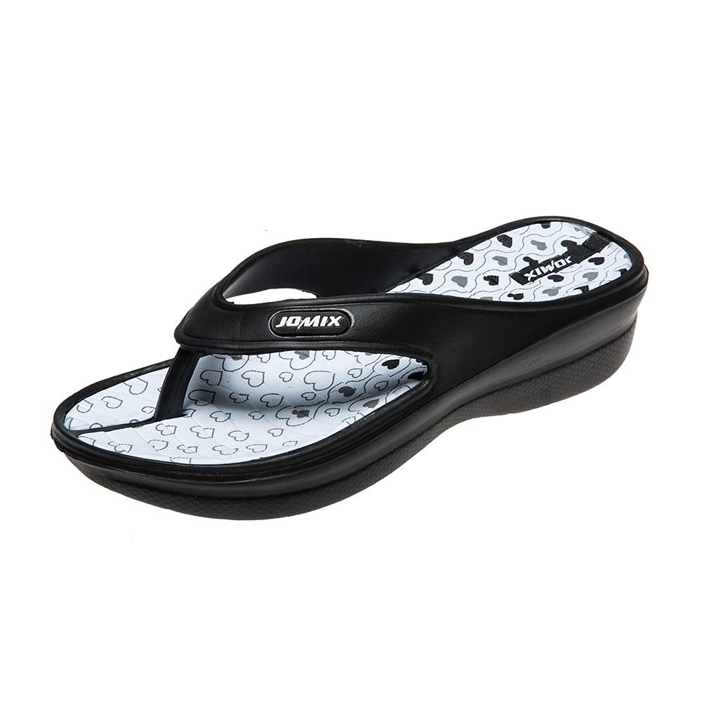 JOMIX Sommer Flip Flops Damen Dicke Sohle Zehentrenner Bunte Sandalen Badelatschen Badeschlappen Meer Pool Strand Schwimmen