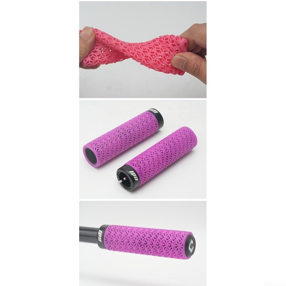 Manopole per manubrio della bicicletta stampate in 3D, con ventilazione a nido d'ape, ergonomiche per bloccaggio in TPU per Brompton per bici pieghevoli DAHON