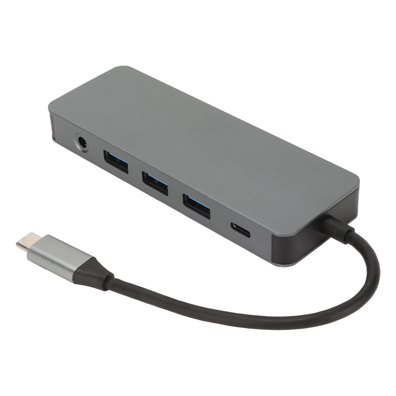 KUIDAMOS Kompaktowy Aluminiowy Rozdzielacz USB C 11 w 1 z 4K HD VGA Gigabit RJ45 do Laptopów Szary