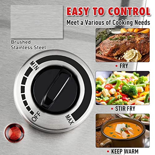 Cusimax Electric Burner Single Burner, 1200W Ceramic Electric Hot Plate For Cooking, Countertop Burner Electric Infrared Burner, Easy To Clean, Silver Stainless Steel Upgraded Version C120N #TOP1