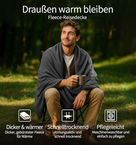 Litume Ultraleichte Reisedecke und atmungsaktiv, 170 x 122 cm weiche Flugzeugdecke für Reisende, Faltbare Campingdecke mit Packsack für Reisen, Bahn, Flugzeug, Auto, Camp