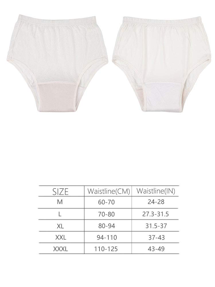 Bragas Reutilizables para el Control de la vejiga: Pantalones de incontinencia para Flujo Menstrual abundante, Sangrado posparto e incontinencia Leve,M