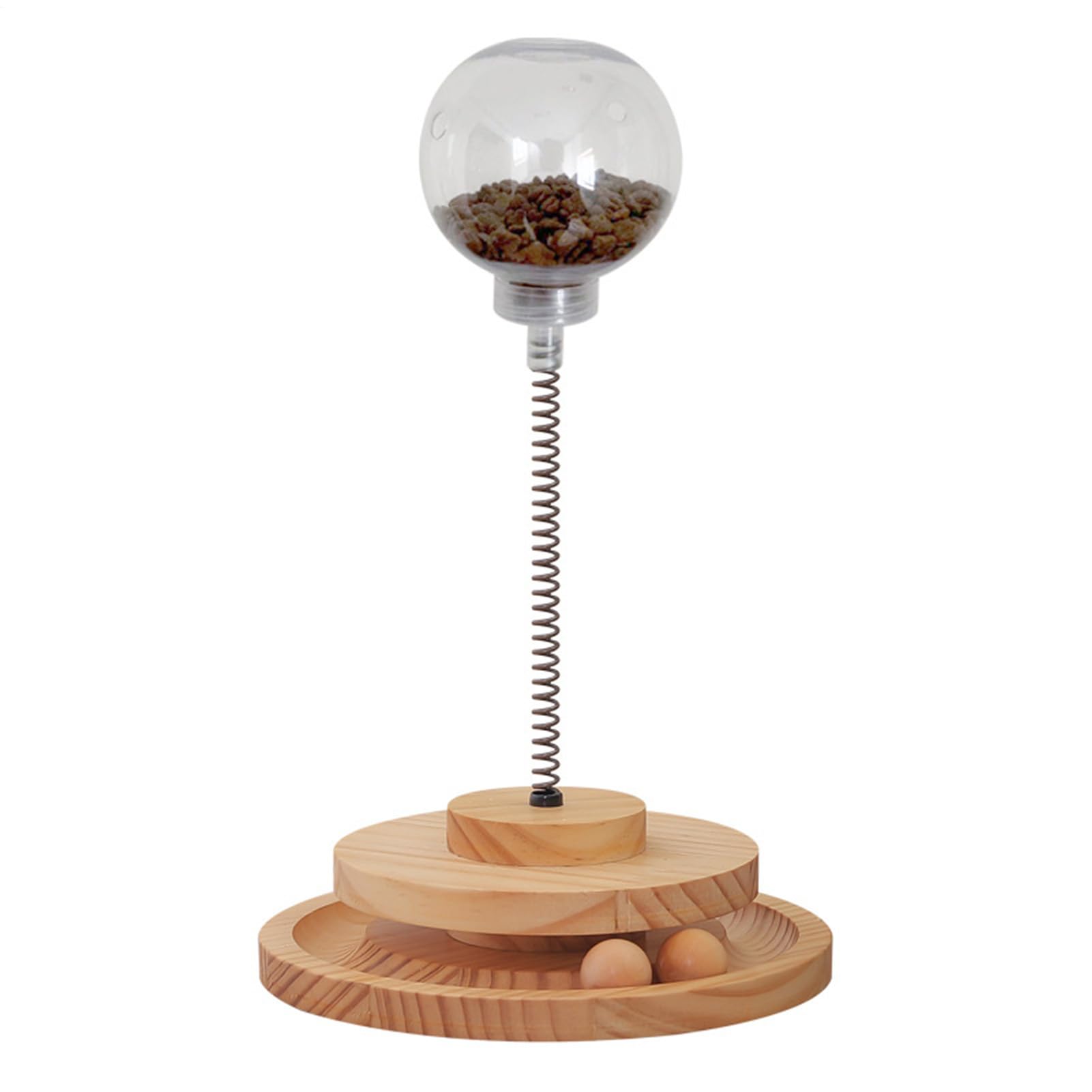 Dispensador de golosinas para gatos interactivo con catnip y muelle