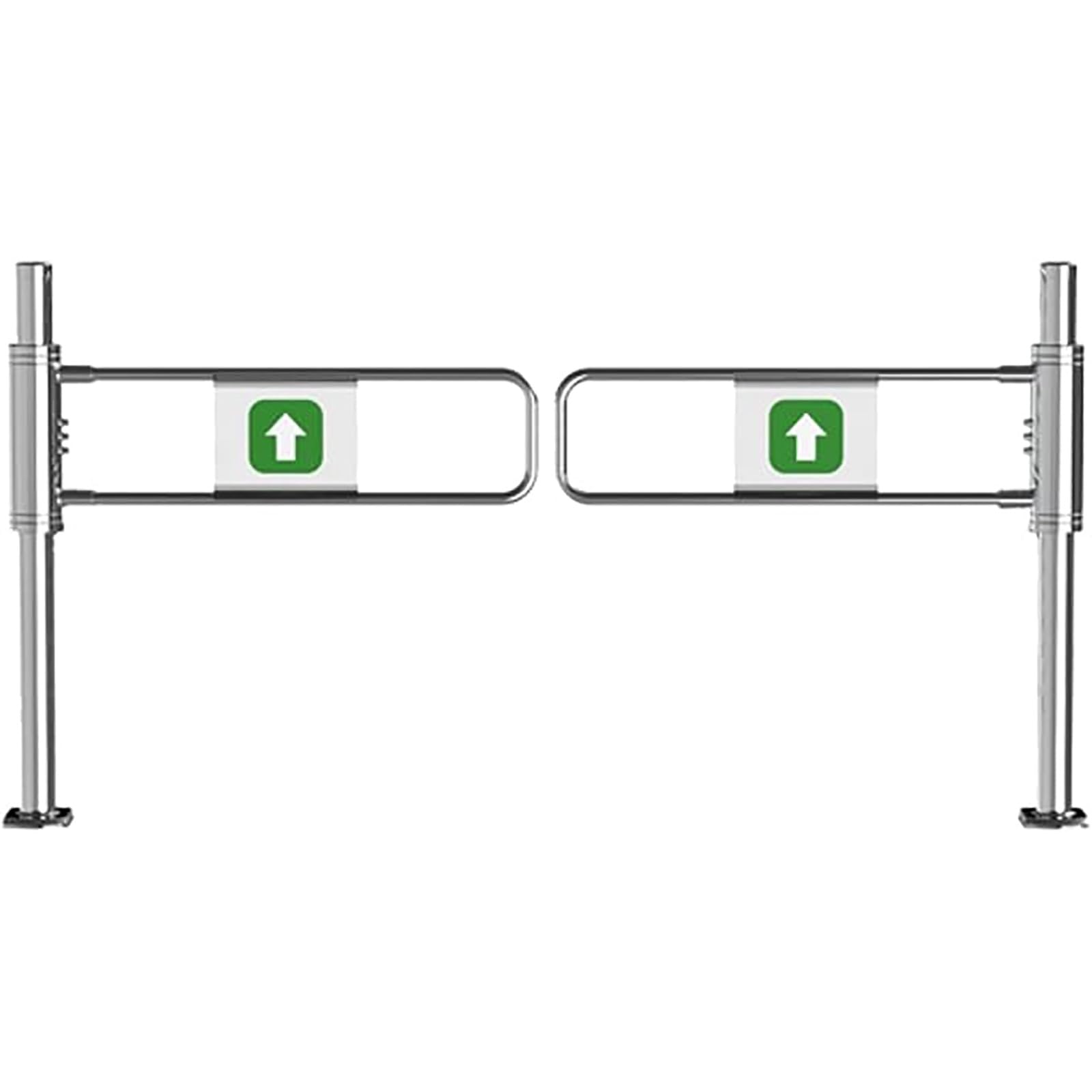 Automatyczna jednokierunkowa brama uchylna, bezpieczne drzwi wejściowe ze stali nierdzewnej do wejścia dla pieszych, sprężynowa konstrukcja zapobiega wyjściu, idealna do bezpiecznych obszarów