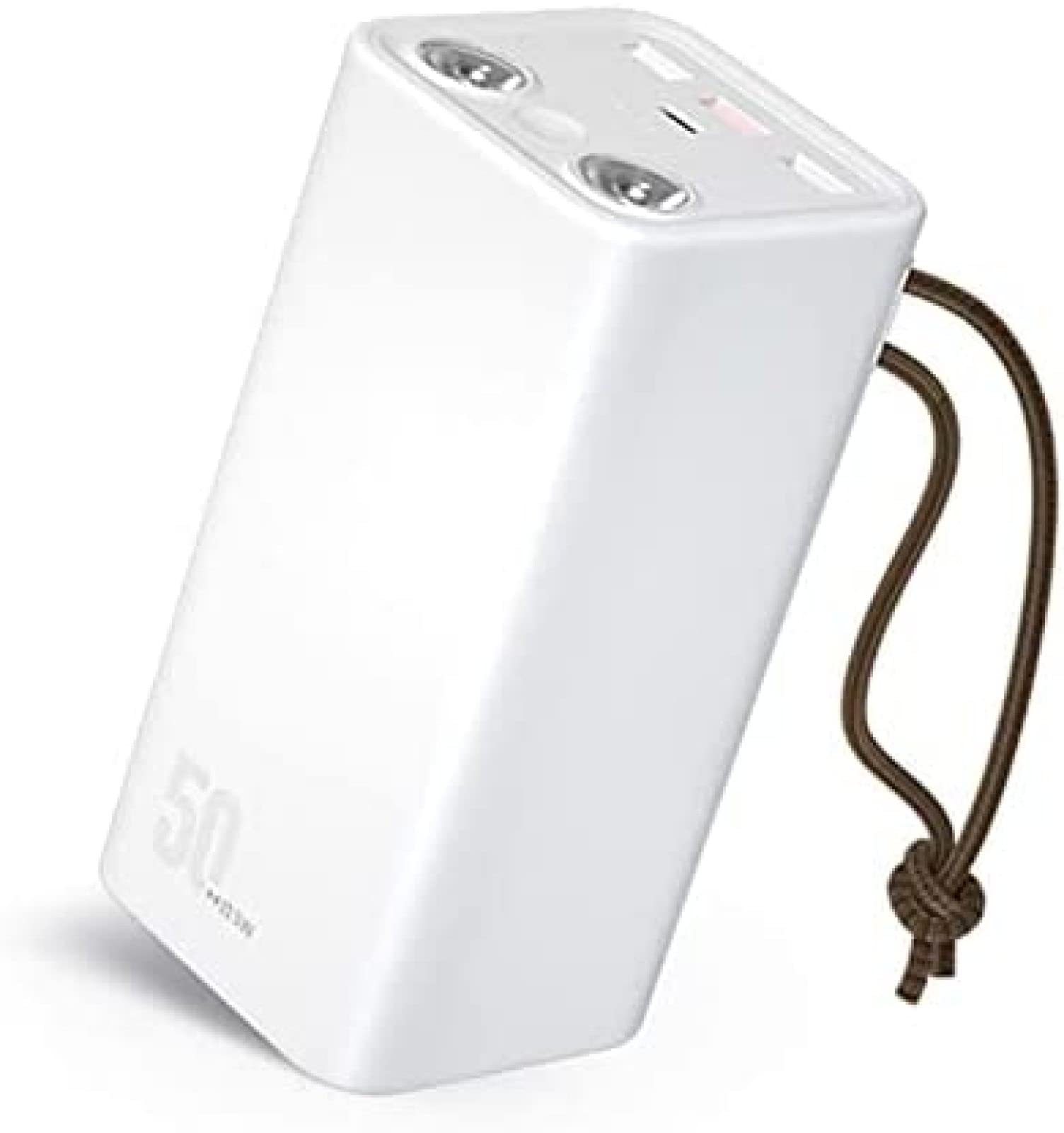 Power Bank 50000Mah Gran Capacidad 22.5W Carga Rápida Powerbank Cargador De Batería Externo Batería De Repuesto Teléfono Batería Auxiliar,Blanco