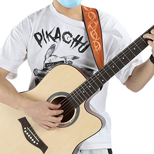 Sangle de guitare en cuir de vachette véritable pour guitare électrique/guitare acoustique/guitare western/basse… - Les Beatles, Paul McCartney, John Lennon, RIngo Starr, George Harrison Sangle de guitare en cuir de vachette véritable pour guitare électrique/guitare acoustique/guitare western/basse… – Image 3