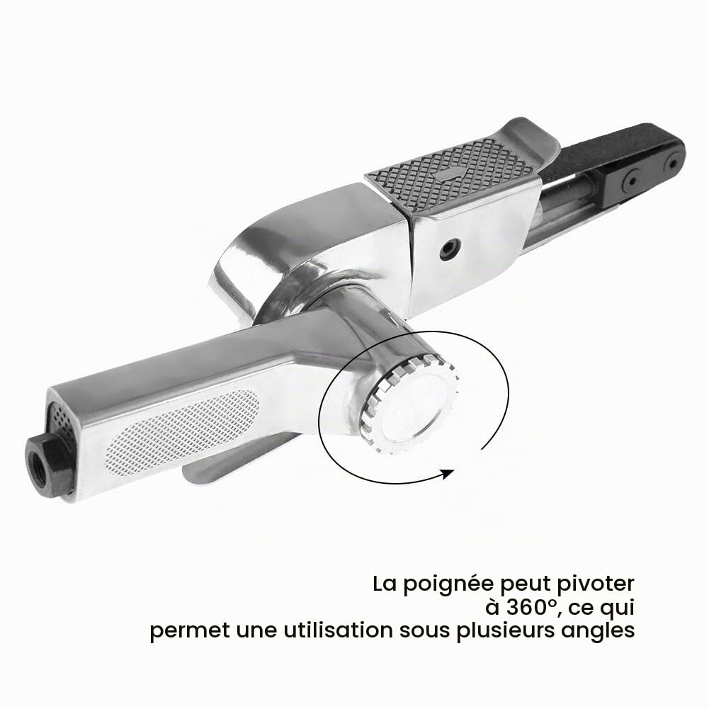 Ponceuse bois, Ponceuse a Bande Industrielle, Ponceuse Pneumatique, Lime electrique à bande, Lime a bois electrique, pour meubles bois verre métal 10 * 330mm/20 * 520mm(10 * 330mm)