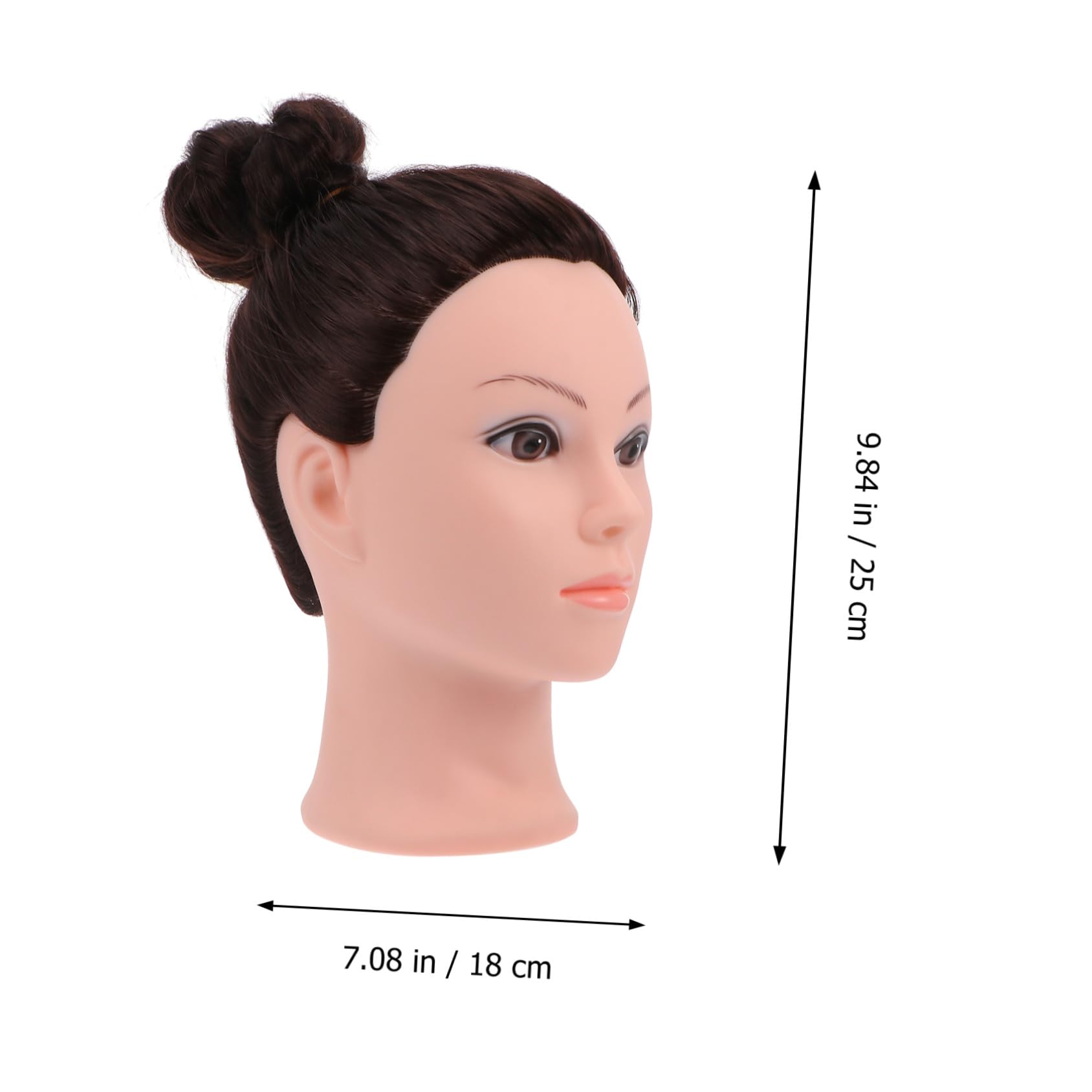 Tête de Mannequin D'entraînement pour Coiffure, Cheveux Longs