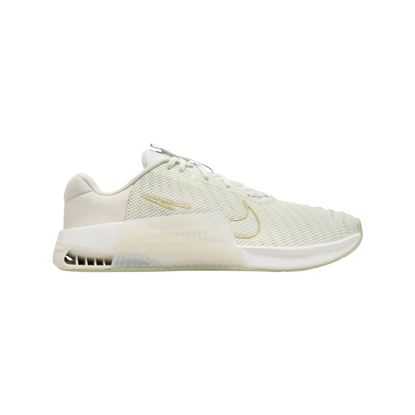 Nike Metcon 9 AMP Women's Workout Shoes (FJ1571-001, Sea Glass/Summit White/Olive Aura/Metallic Gold Star) Size 15