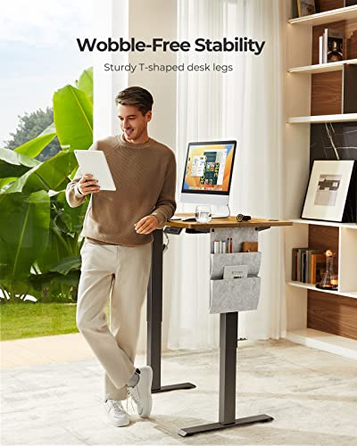 Image of Marsail Electric Adjustable Height Standing Desk with Storage Bag, 48 * 24 inch Sit Stand Up Desk for Home Office,Computer Gaming Workstation, 4 Memory Height Settings,Cable Manager, and Headphone Hook