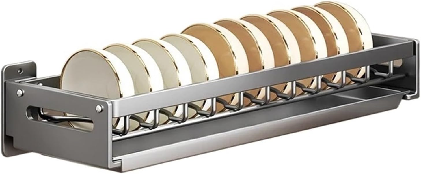 Wall Mounted Dish Drainer Rack - Space-Saving Kitchen Bowl & Plate Sturdy A-Bowl Rack for Efficient Drying & Storage Perfect for Small Kitchens