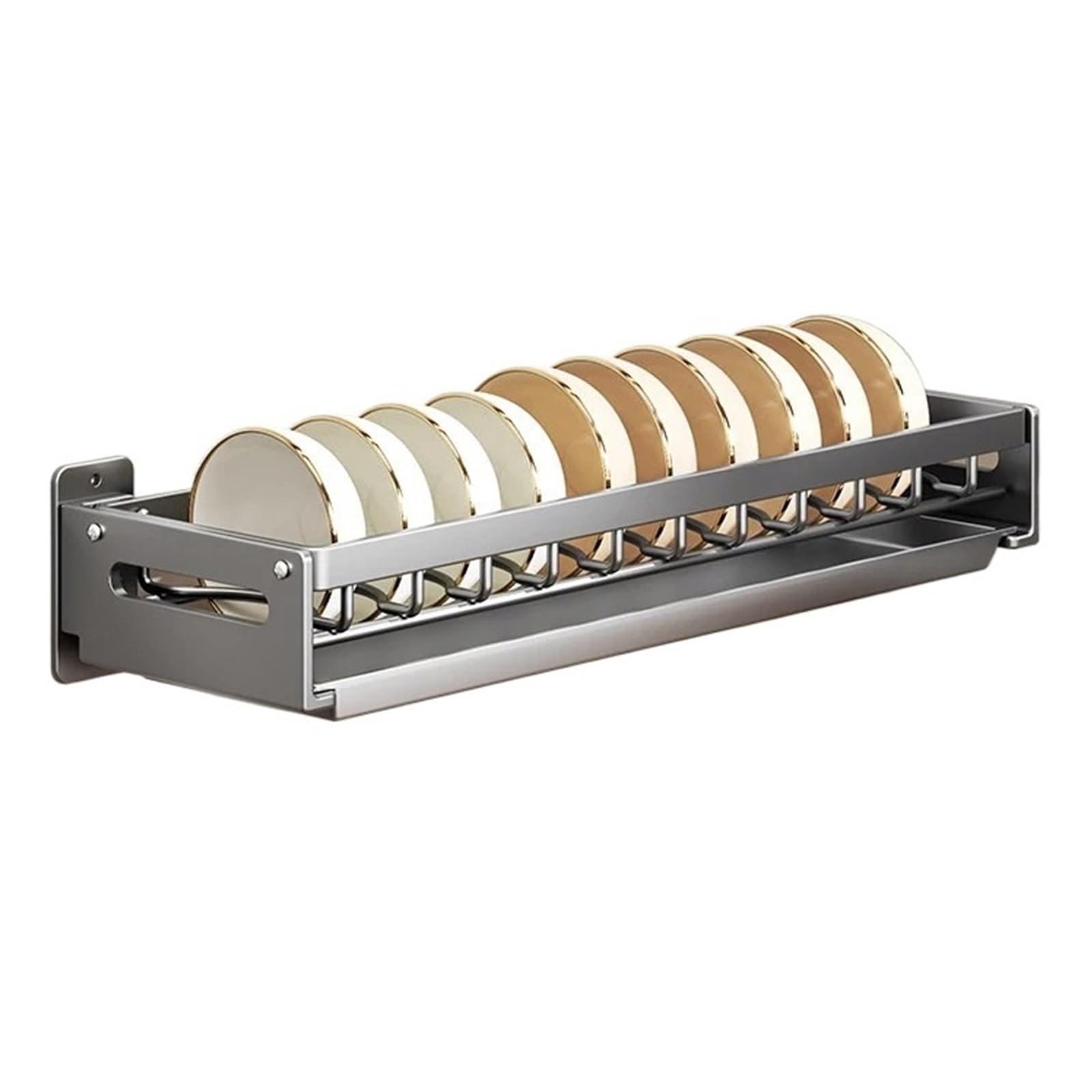 Wall Mounted Dish Drainer Rack - Space-Saving Kitchen Bowl & Plate Sturdy A-Bowl Rack for Efficient Drying & Storage Perfect for Small Kitchens