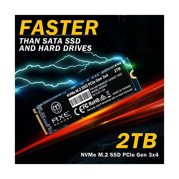 AXE MEMORY 2 TB NVMe SSD M.2 2280 PCIe Gen 3x4 - Image 3