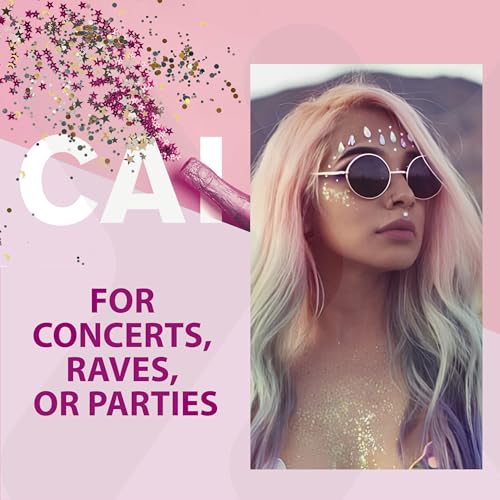 Body Glitter Gel- Face, Body & Hair (1 Pk Stardust Platinum) Iridescent Holograph Roll-on 1 oz | Cosmetic-Grade Makeup, Apply Without Glue, Easy to Take Off & Keep Skin Clean - for Concerts and Raves - Image 7