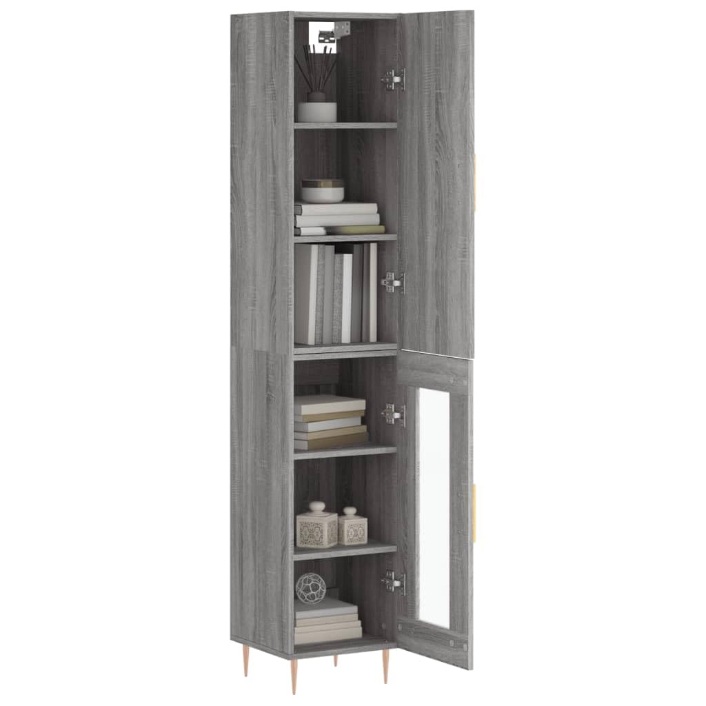 Armadio alto grigio Sonoma, 34,5 x 34 x 180 cm, in legno