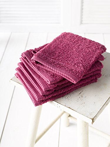 De Witte Lietaer 194825 Waschlappenset 6-TLG., Baumwolle, Fuchsia, 15 x 22 cm
