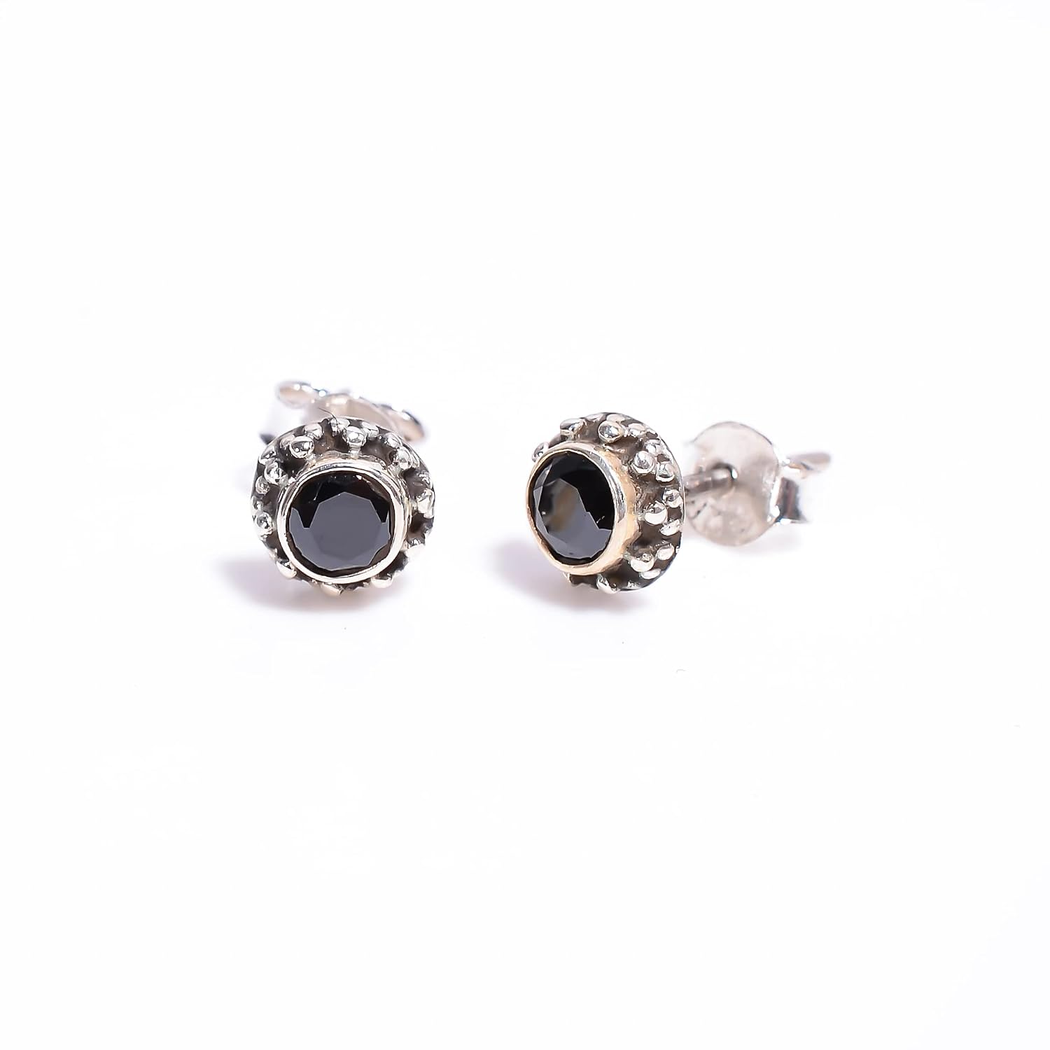 Studs earrings in 925 Sterling Silver, Girl Minimal Stud Jewellery for Office & Everyday Use, Unique Fine Stone Jewelry Gifts for Women - Girls - Image 9