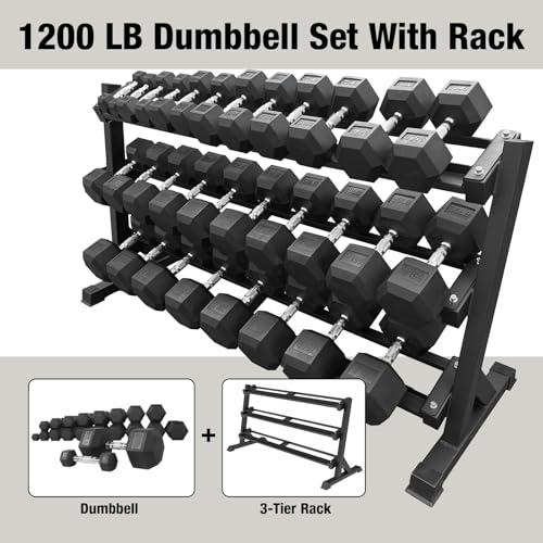 Image of 550 lbs 1200lbs 2100 lbs Dumbbells Weight Set, Hex Dumbbell Sets, Gyms Weights Dumbbells Sets, Weight Set for Home Gym, Strength Training, Fitness Center Equipment
