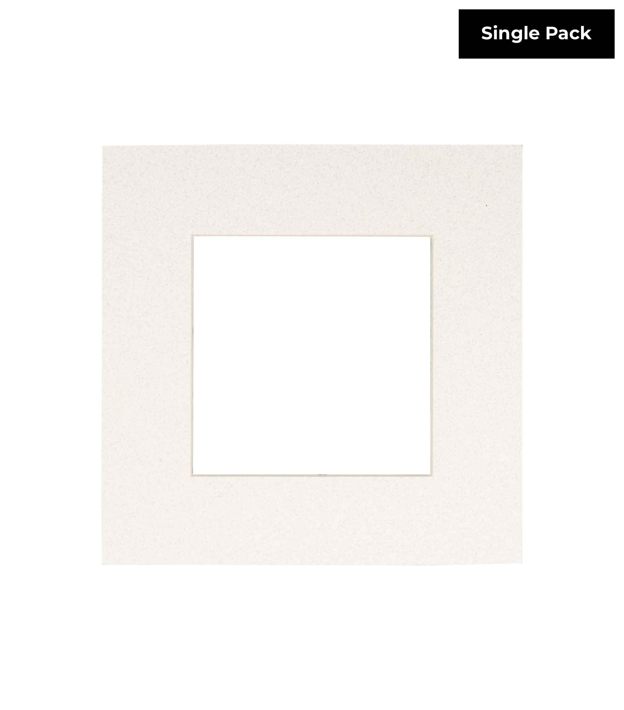 CountryArtHouse Oyster Shell White Acid Free 26x26 Square Picture Frame Mat with White Core Bevel Cut for 21x21 Pictures - Fits 26x26 Frame - Pack of 1 Matboard