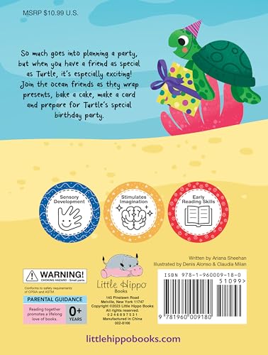 Little Hippo Books Happy Birthday Turtle I Ocean Children'S Books Ages 1-3 thumb #1