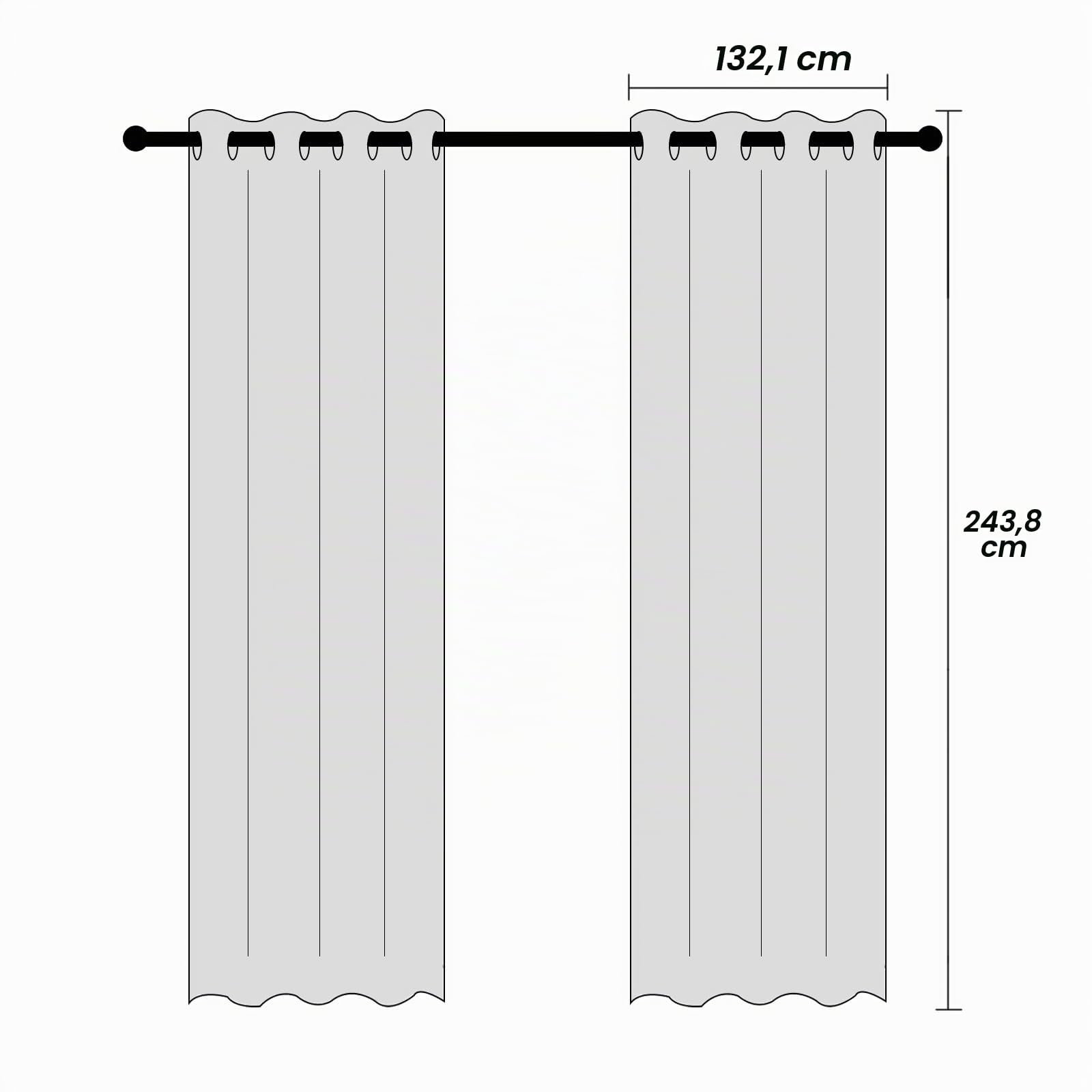 PrinceDeco Primitive Vorhänge aus Strukturiertem Leinen, 100% Verdunklungsvorhänge für Schlafzimmer/Wohnzimmer, Sackleinenstoff mit weißem wärmeisoliertem Innenfutter (132.1 x 243.8 cm, Natur)