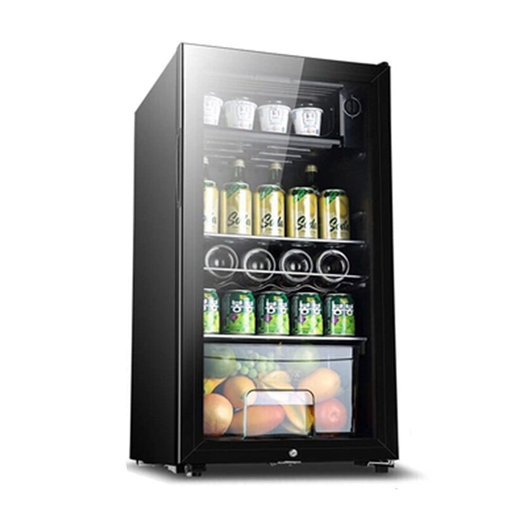 LJLZXPBUS 28 Bottle Compressor Wine Cabinet Refrigerator, Wine Cooling Refrigerator, Silent and Adjustable Temperature, Tempered Glass Door, with Lock