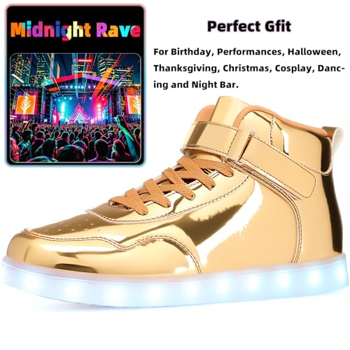 APTESOL Unisex LED Shoes High Top Light Up Sneakers for Women Men3
